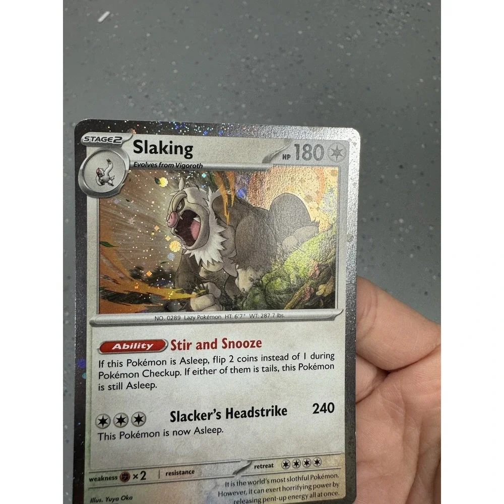 Slaking 162/193 MISPRINT ERROR ON BACK SEE! ✨ Cosmos Holo Near mint Pokemon Card
